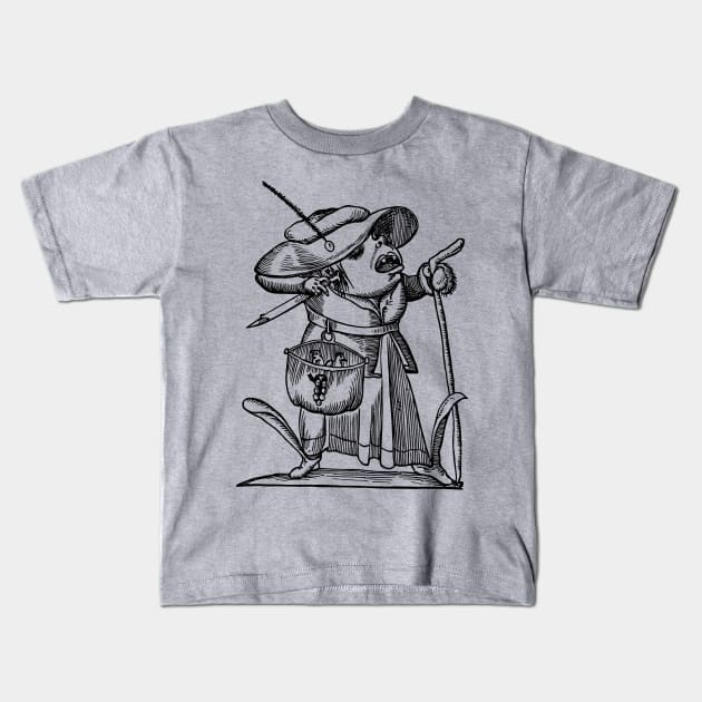 Grotesque #79 The Drolatic Dreams of Pantagruel (1565) Kids T-Shirt by n23tees